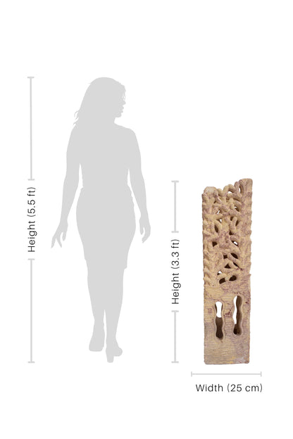 Hand Carved Garden Column - Extra Small