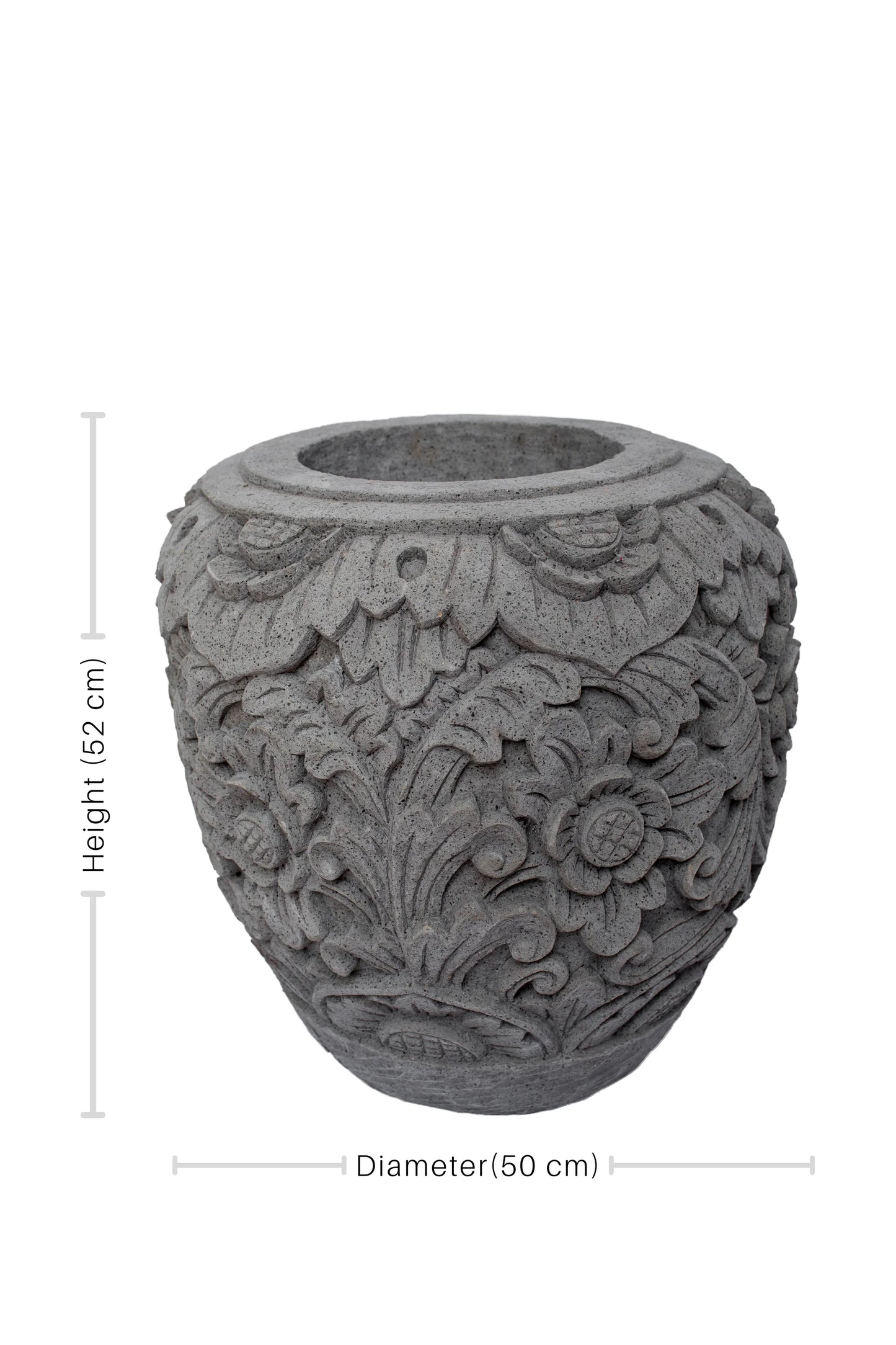 Tribal Floral Handcarved Planter