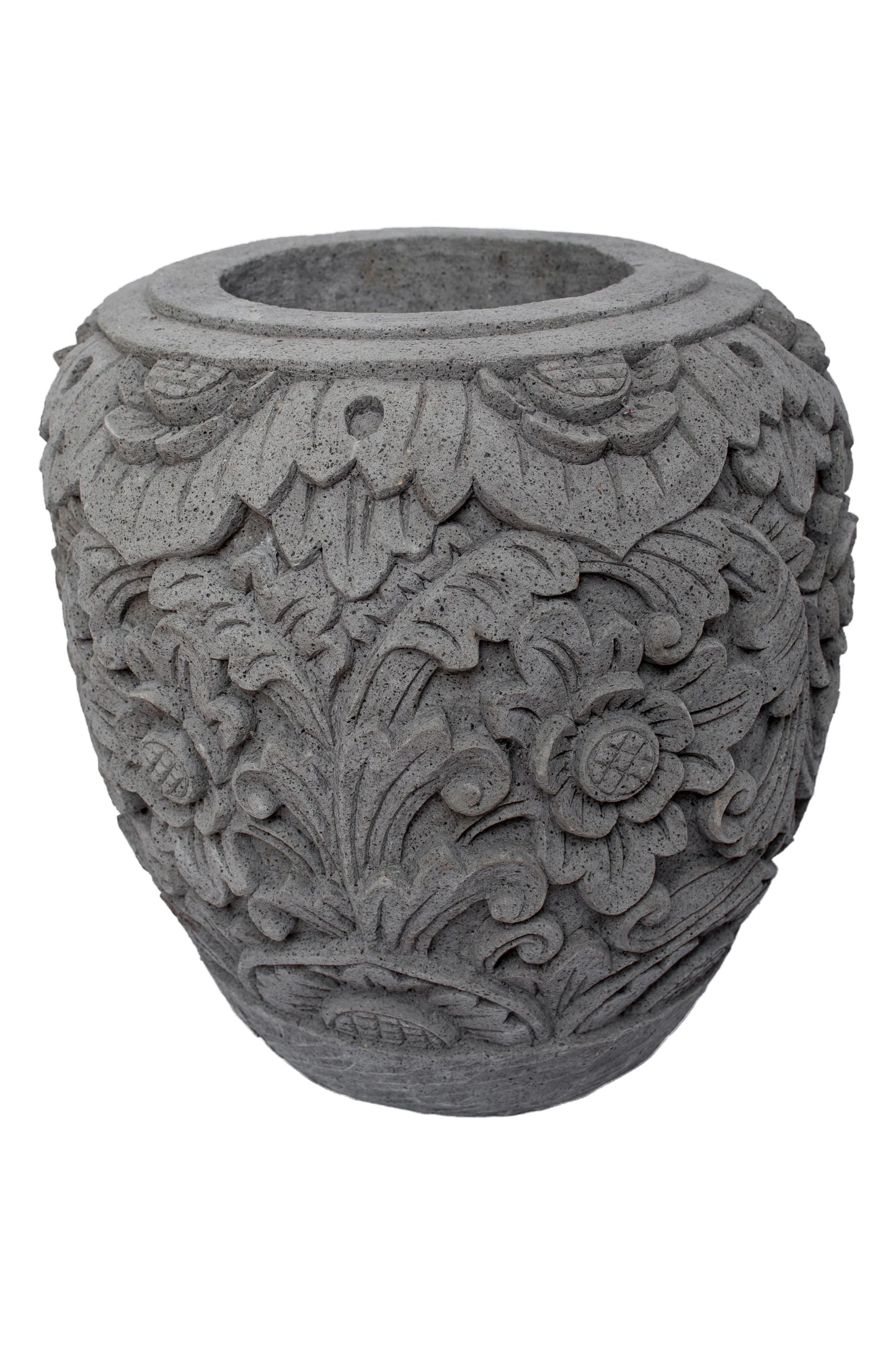 Tribal Floral Handcarved Planter