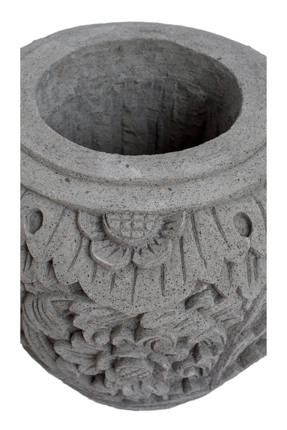 Tribal Floral Handcarved Planter