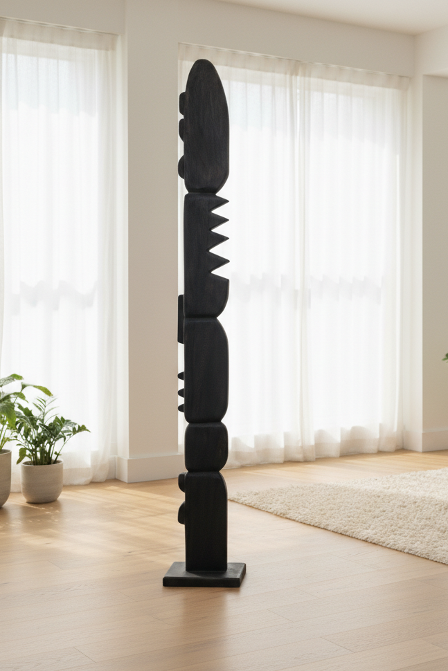 Connected in Peace – Contemporary Handcarved Totem Art – Style 02