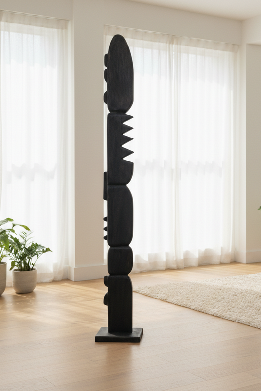 Connected in Peace – Contemporary Handcarved Totem Art – Style 02