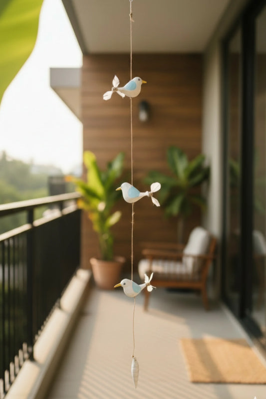 Humming birds in flight  Aqua Blue