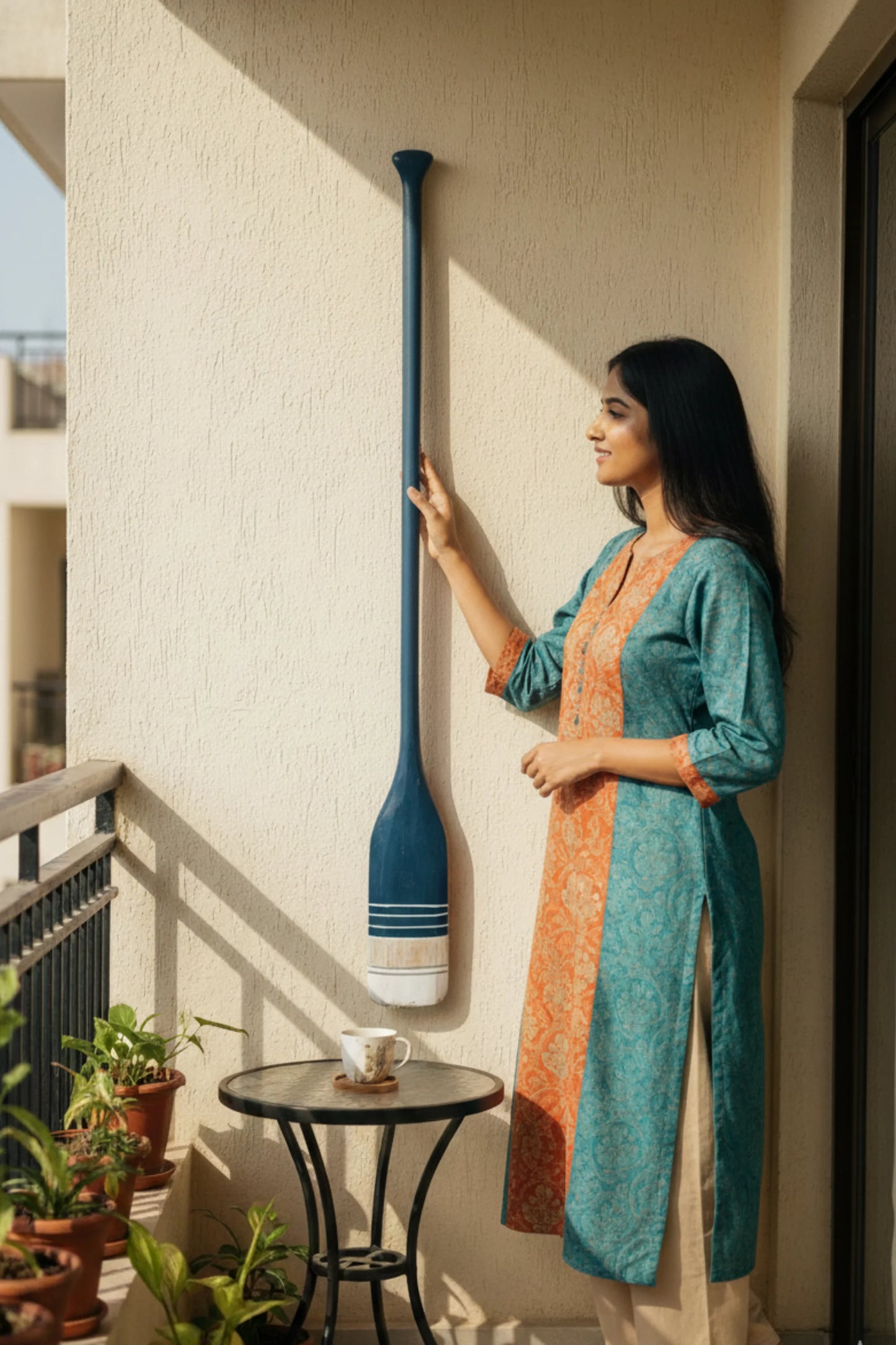 Tropical Paradise Decorative Oars - Style 01 (Ocean Blue)