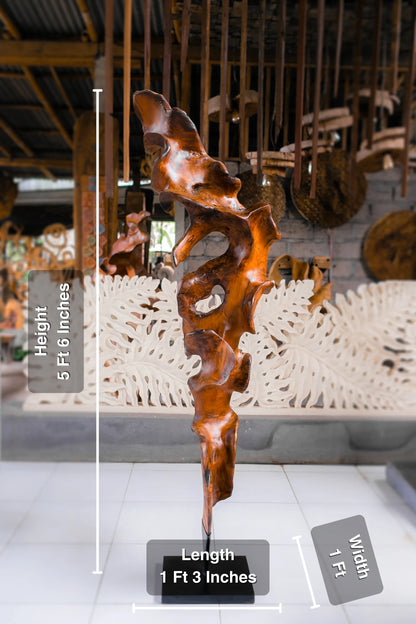 Antique Natural Wooden Sculpture - Style 03