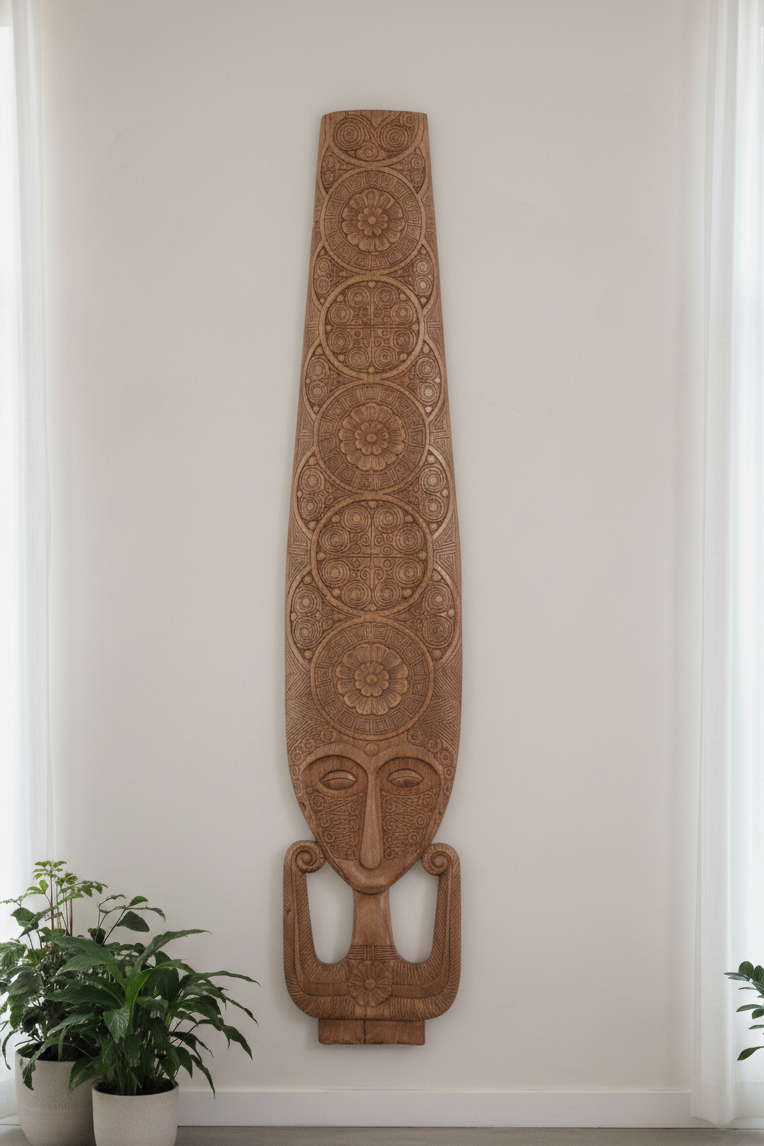 Antique Timor Warrior King Statue - Large - Style 03