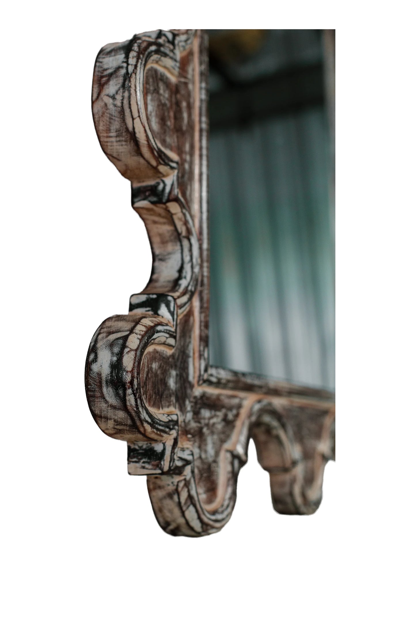 Colonial Style Square Hand Carved Mirror Frame - Style 10