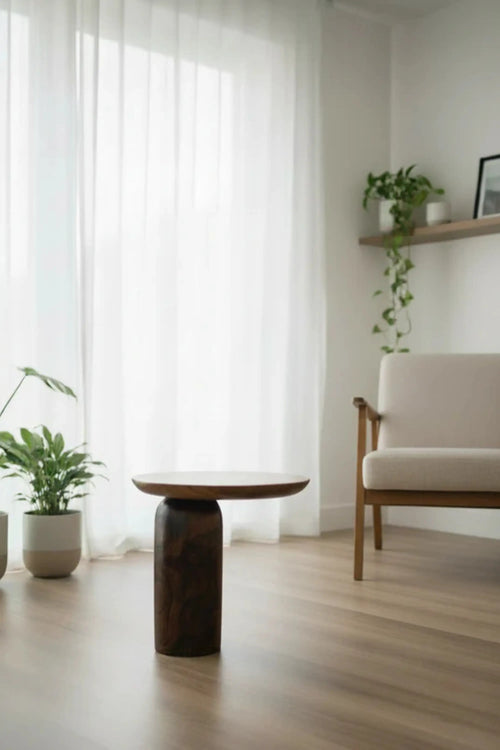 Contemporary Handmade Wooden Accent Table