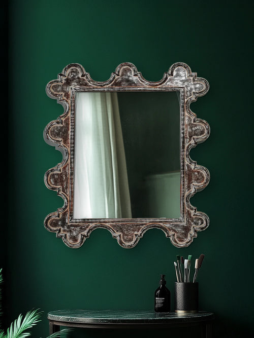 Colonial Style Square Mirror Frame - Style 10 - Custom Image