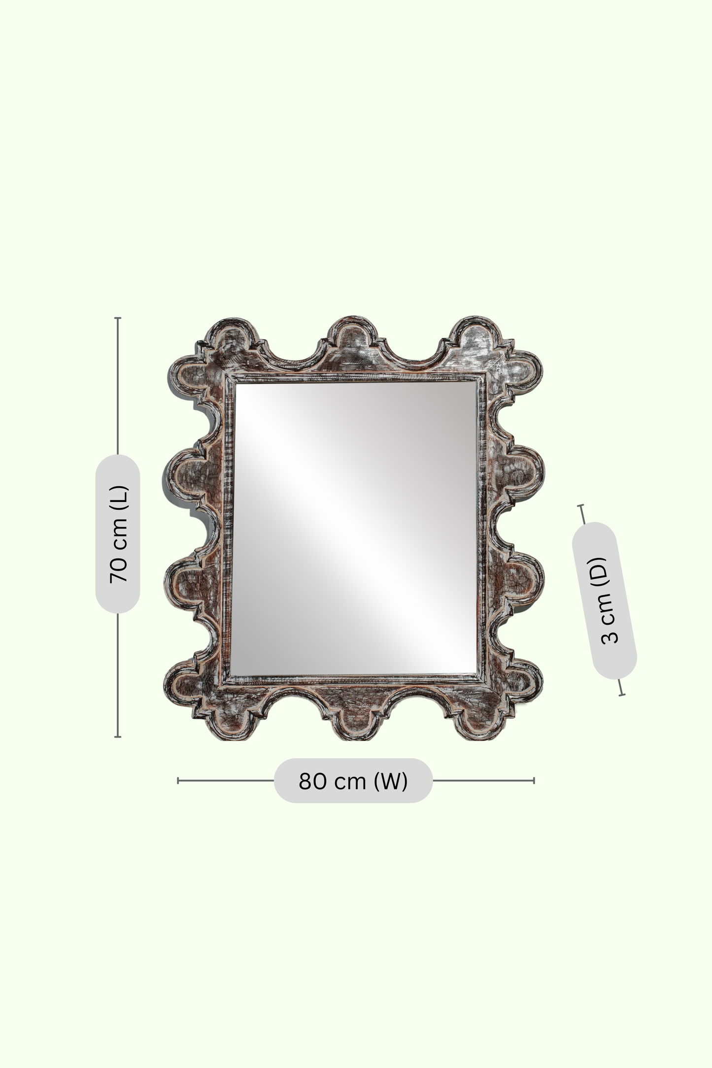Colonial Style Square Mirror Frame - Style 10