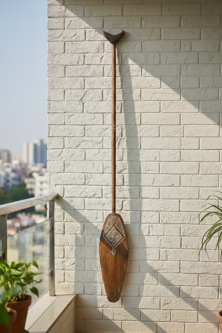 Timor Tribal Handcarved Wooden Oar - Style 2
