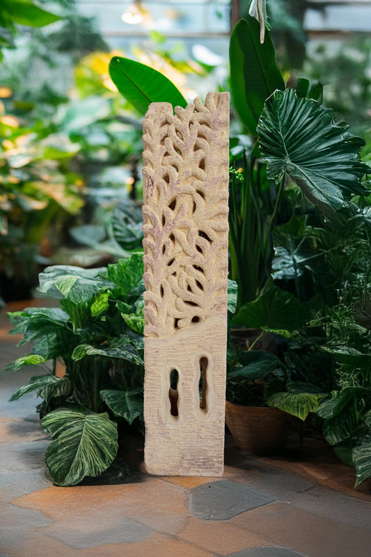 Hand Carved Garden Column - Small