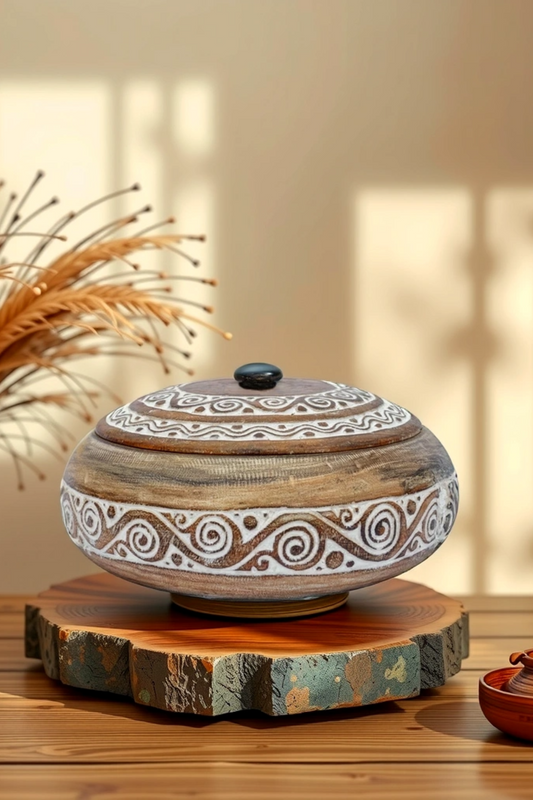 Hand Carved Timor Tribal Bowl – Style 2