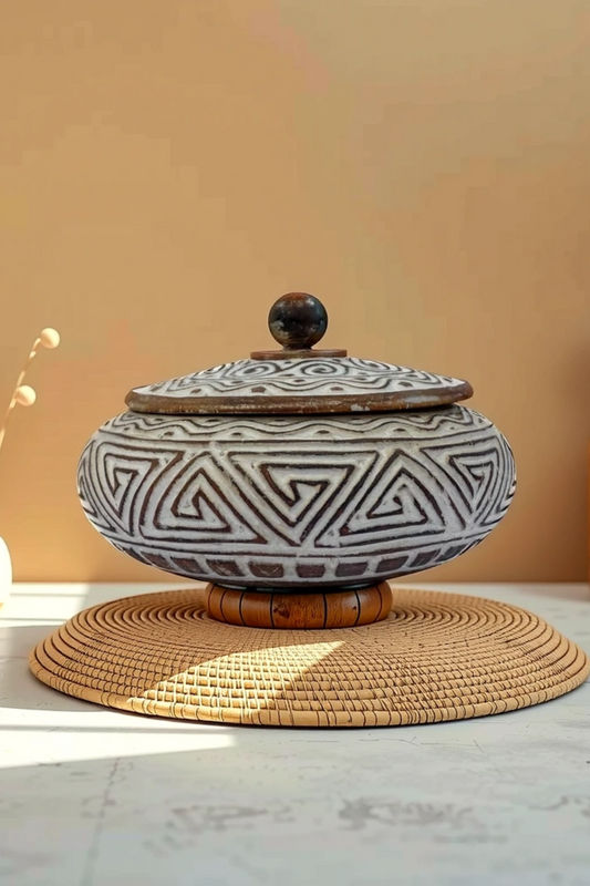 Hand Carved Timor Tribal Bowl – Style 8