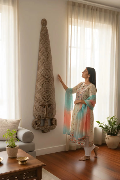 Antique Timor Warrior King Statue - Large - Style 03