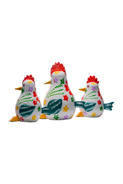 Cock a doodle trio - White (set)