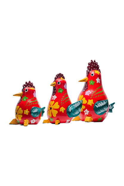 Cock a doodle trio - Red (set)