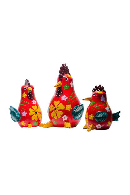 Cock a doodle trio - Red (set)