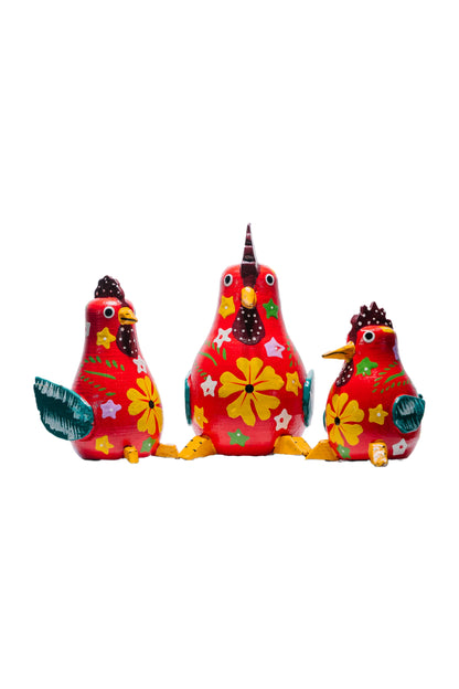 Cock a doodle trio - Red (set)
