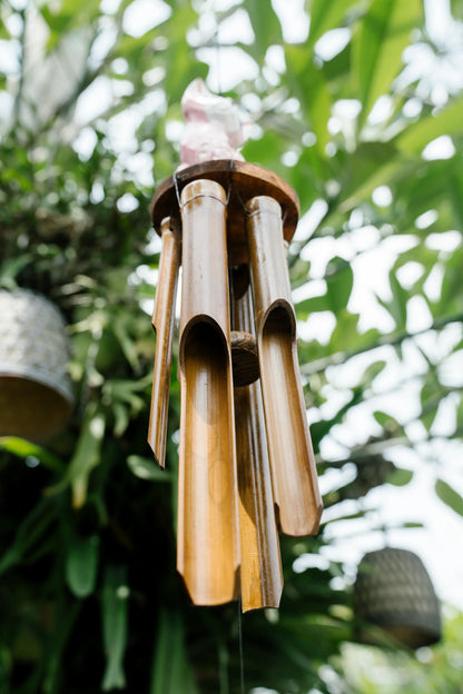 Happy Pussy bamboo wind chime