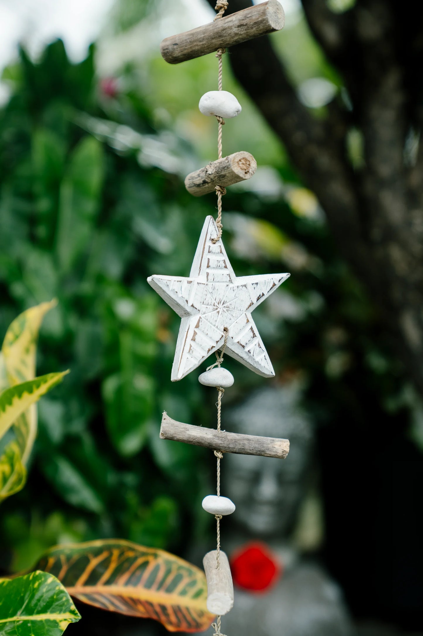Nature's Serenity Hanging Stars Décor Antique White