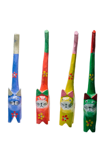 Vibrant Feline Family (Set of 4)