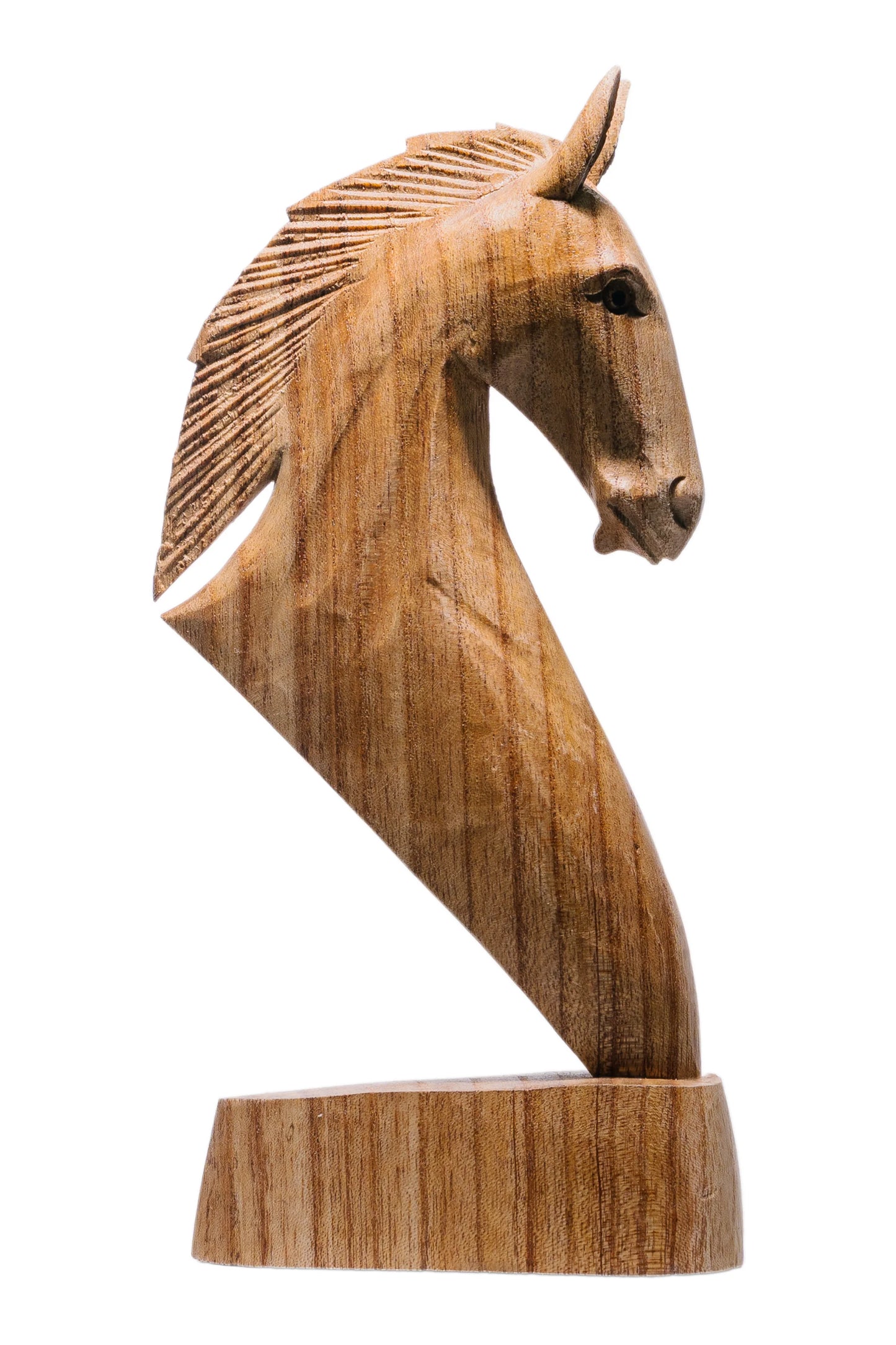 Graceful Gallopper Handcarved Wooden Horse Bust
