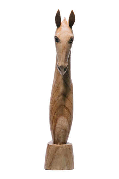 Graceful Gallopper Handcarved Wooden Horse Bust