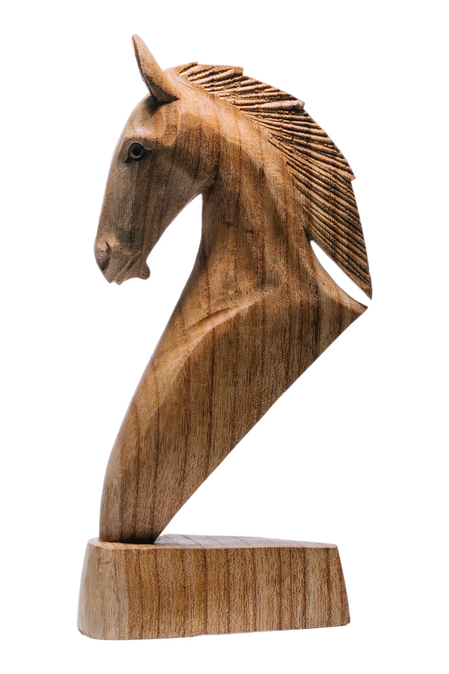 Graceful Gallopper Handcarved Wooden Horse Bust