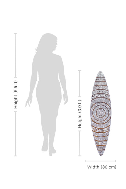 Tribal Carved Surfboard Wall Decor - Style 1