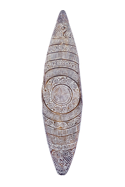Tribal Carved Surfboard Wall Decor - Style 2