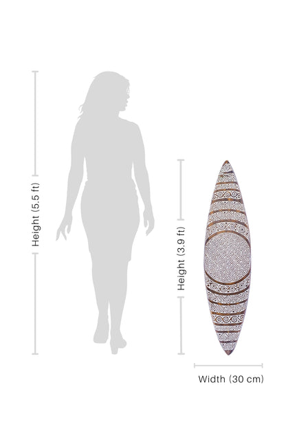 Tribal Carved Surfboard Wall Decor - Style 6
