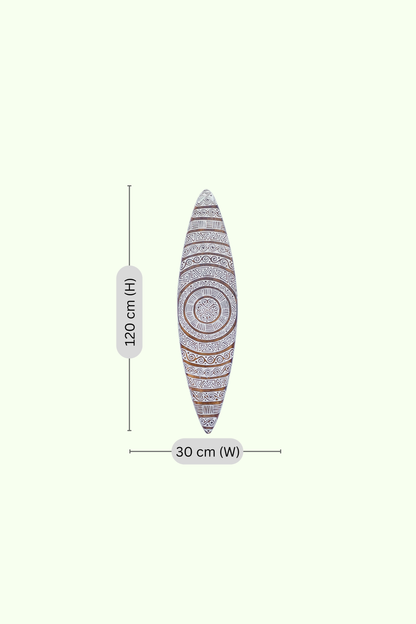 Tribal Carved Surf Board Wall Decor - Style 1
