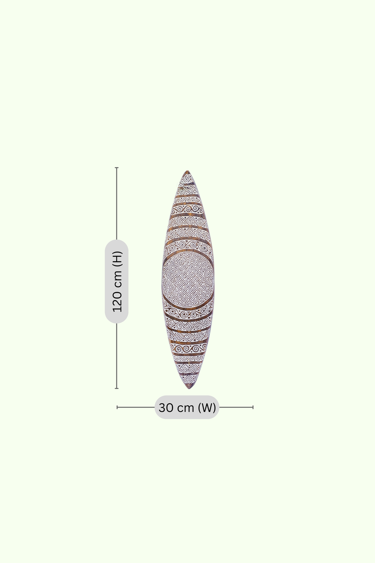Tribal Carved Surf Board Wall Decor - Style 6