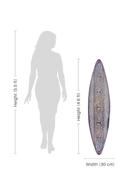 Tribal Carved Surfboard Wall Decor - Style 7