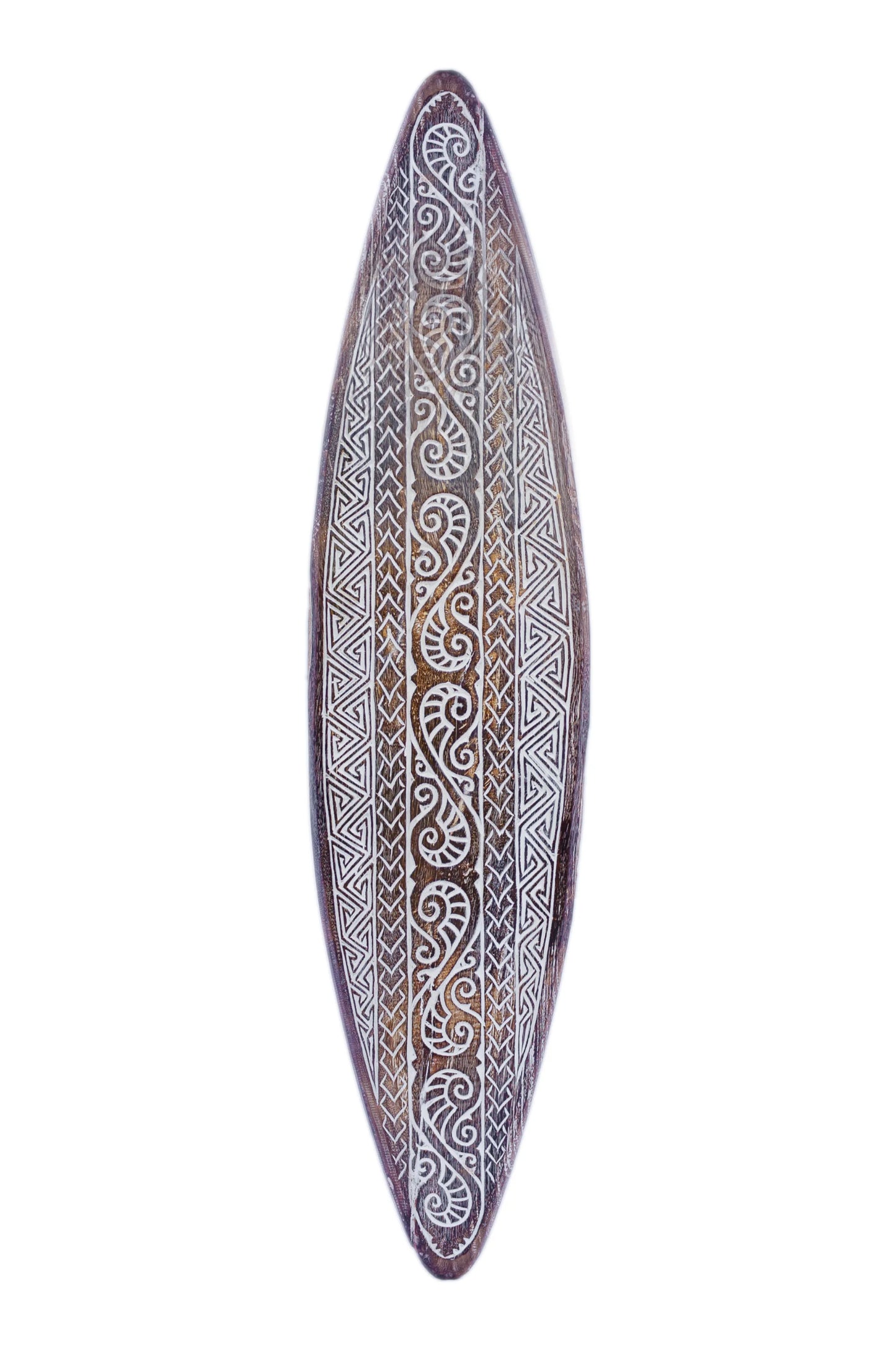 Tribal Carved Surfboard Wall Decor - Style 7