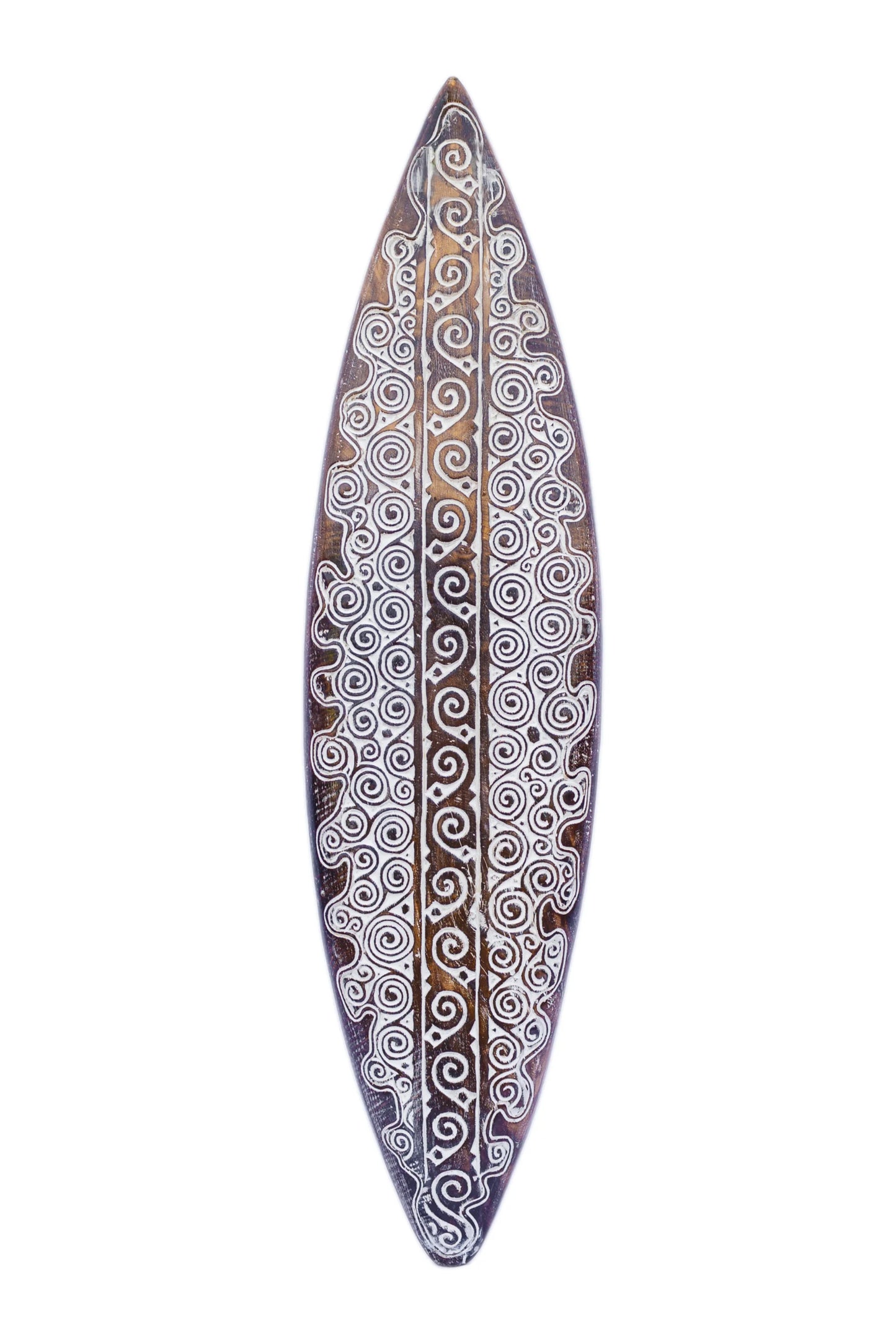 Tribal Carved Surfboard Wall Decor - Style 3