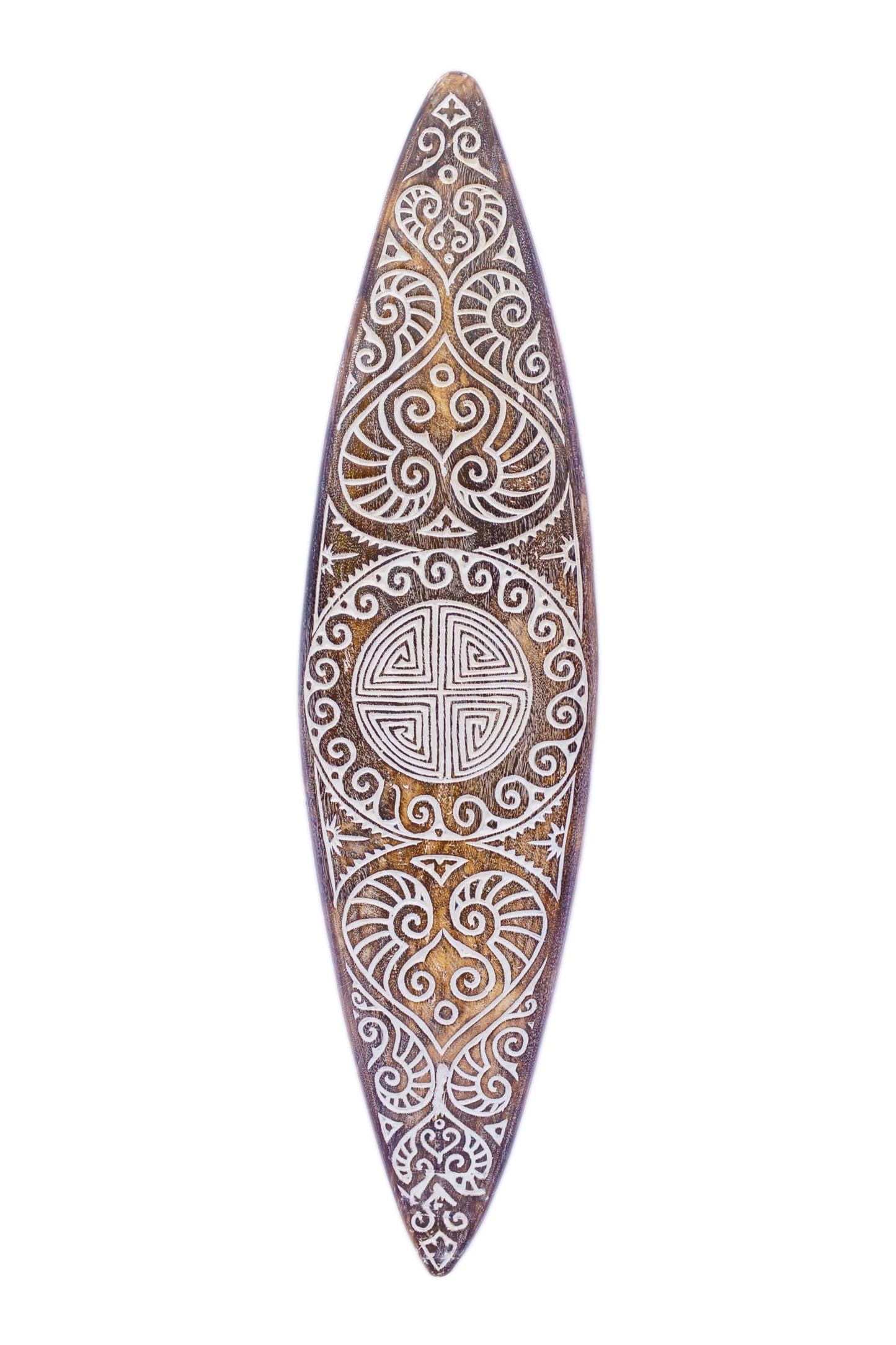 Tribal Carved Surfboard Wall Decor - Style 10