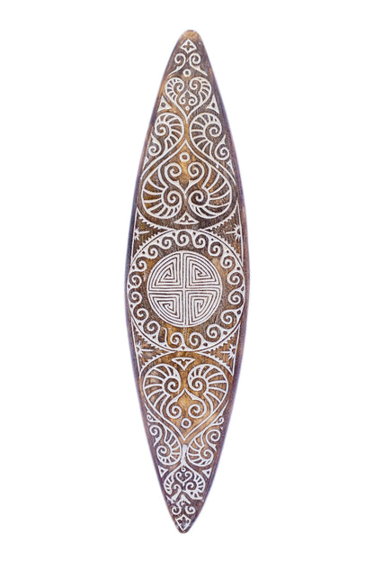Tribal Carved Surfboard Wall Decor - Style 10