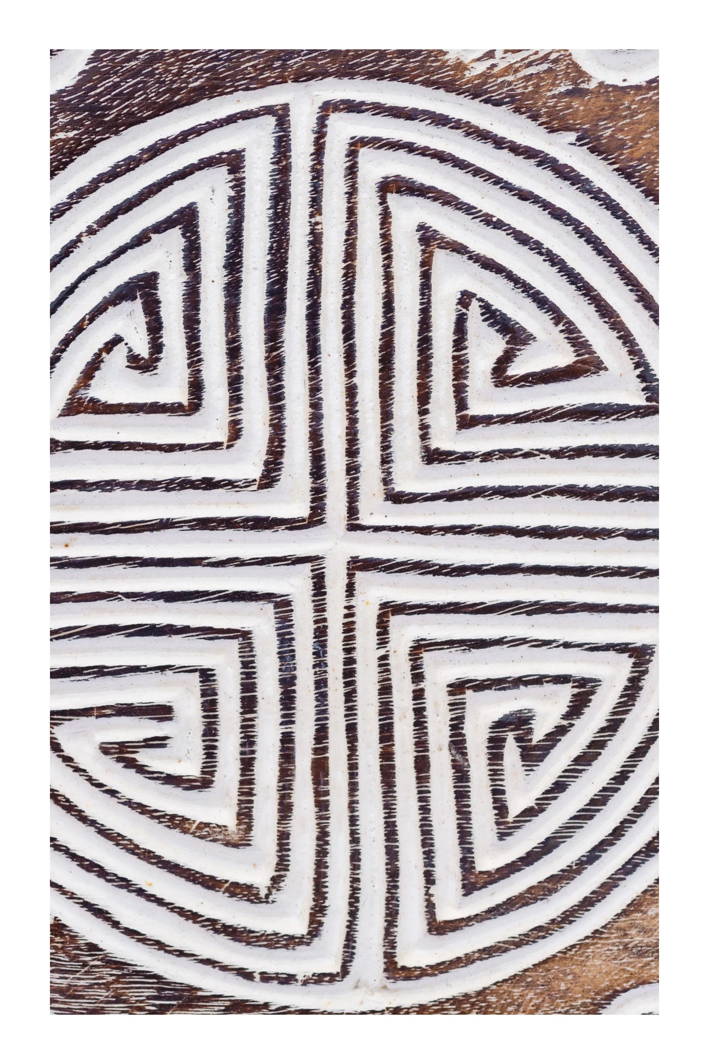 Tribal Carved Surfboard Wall Decor - Style 10