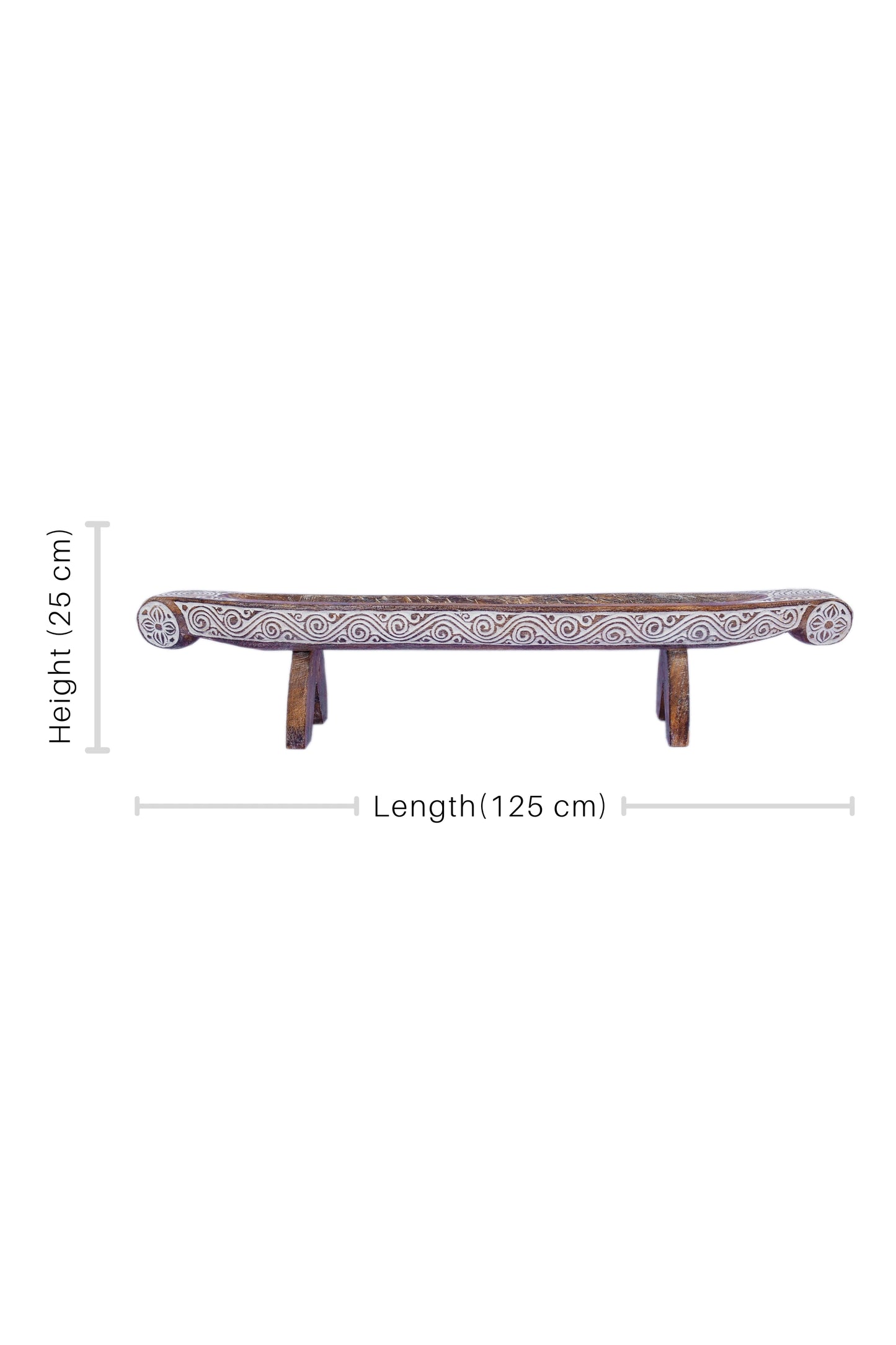 Tribal Hand Carved Wooden Boat - Large - Style 3