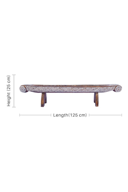 Tribal Hand Carved Wooden Boat - Large - Style 3