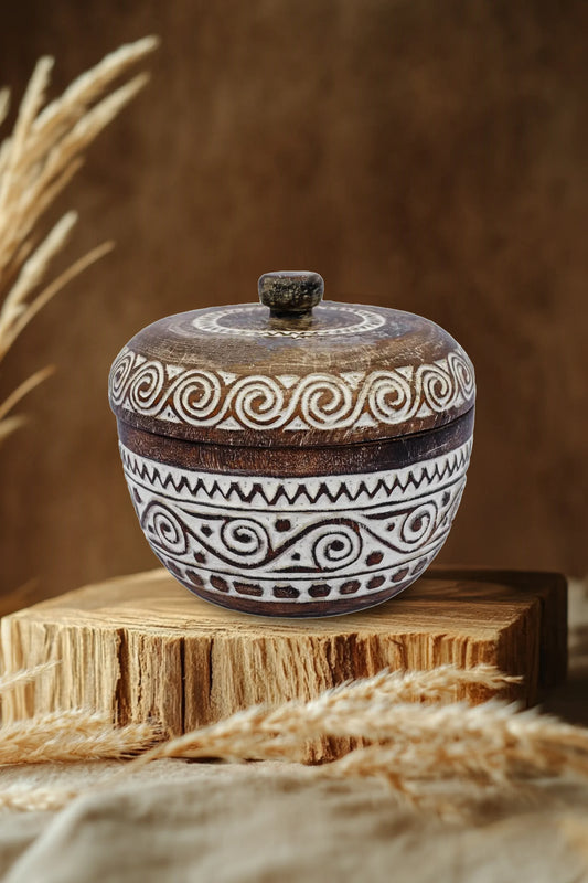 Hand Carved Timor Tribal Bowl – Style 4