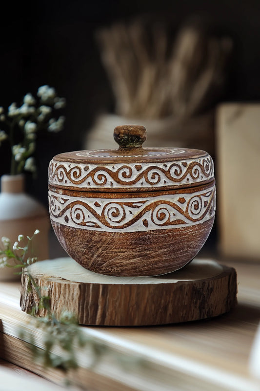 Hand Carved Timor Tribal Bowl – Style 5