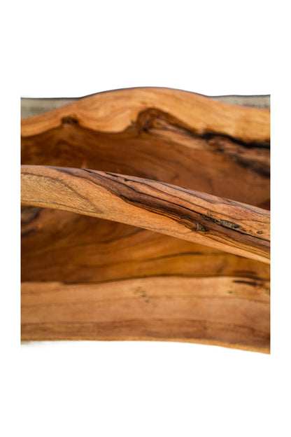 Teak Root Wooden Bowl with Handle