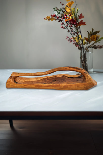 Teak Root Wooden Bowl with Handle