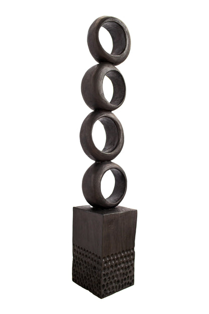 Rings of Positivity Timor Traditional Art Totem - Medium