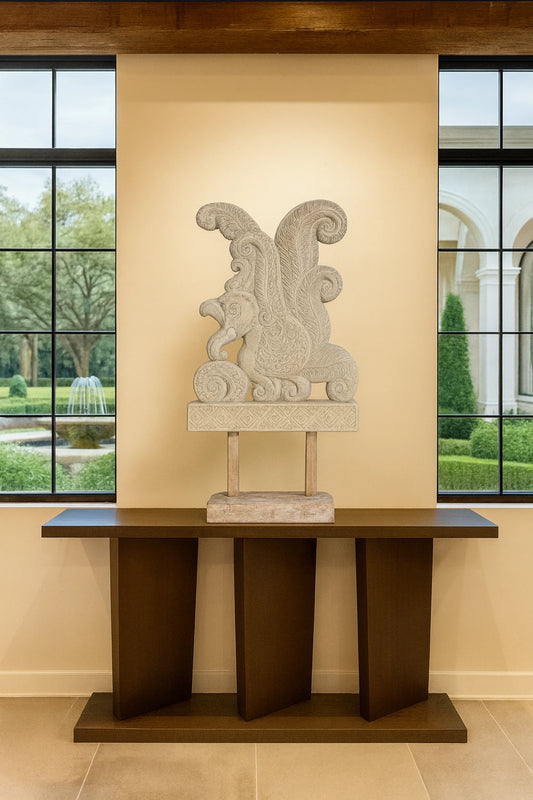 Hand Carved Wooden Chicken Mural
