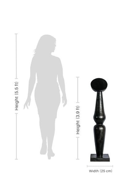 Small Curvy Totem Burnt Black – Style 01