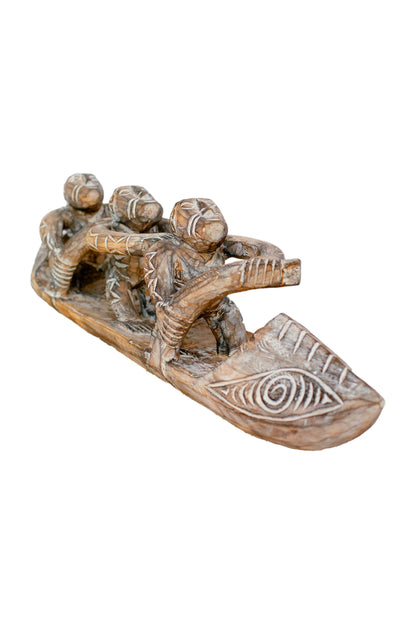 Timor Antique Rowing Tribal Boatmen